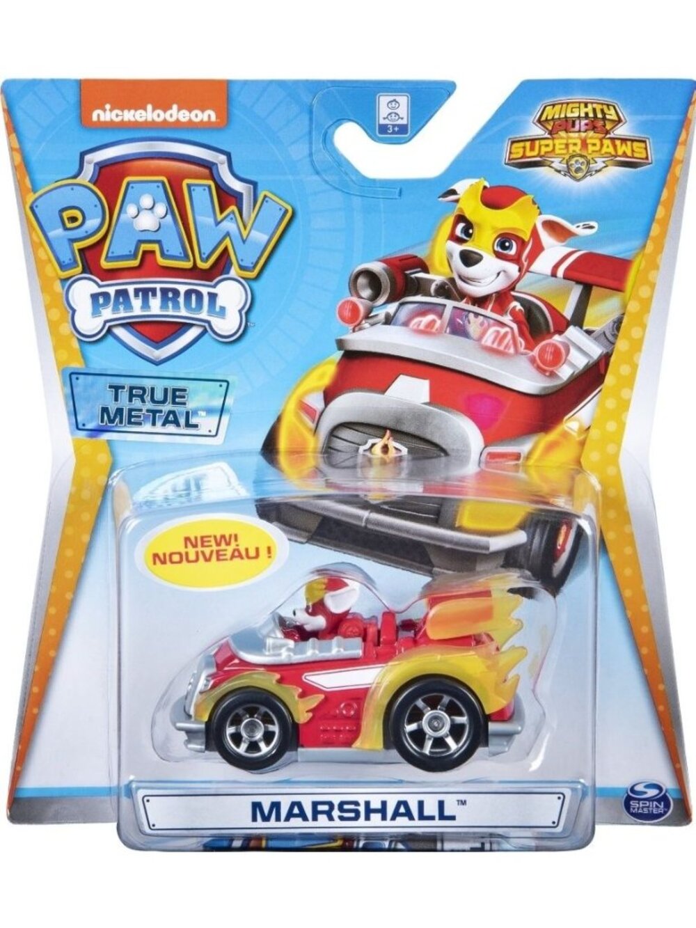 Paw Patrol Marshall True Metal Mighty Pups Super Paws Die-Cast Vehicle